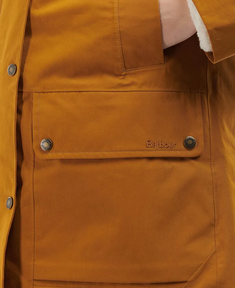 Barbourt Winter Beadnell Waterproof Coat in Dijon-5